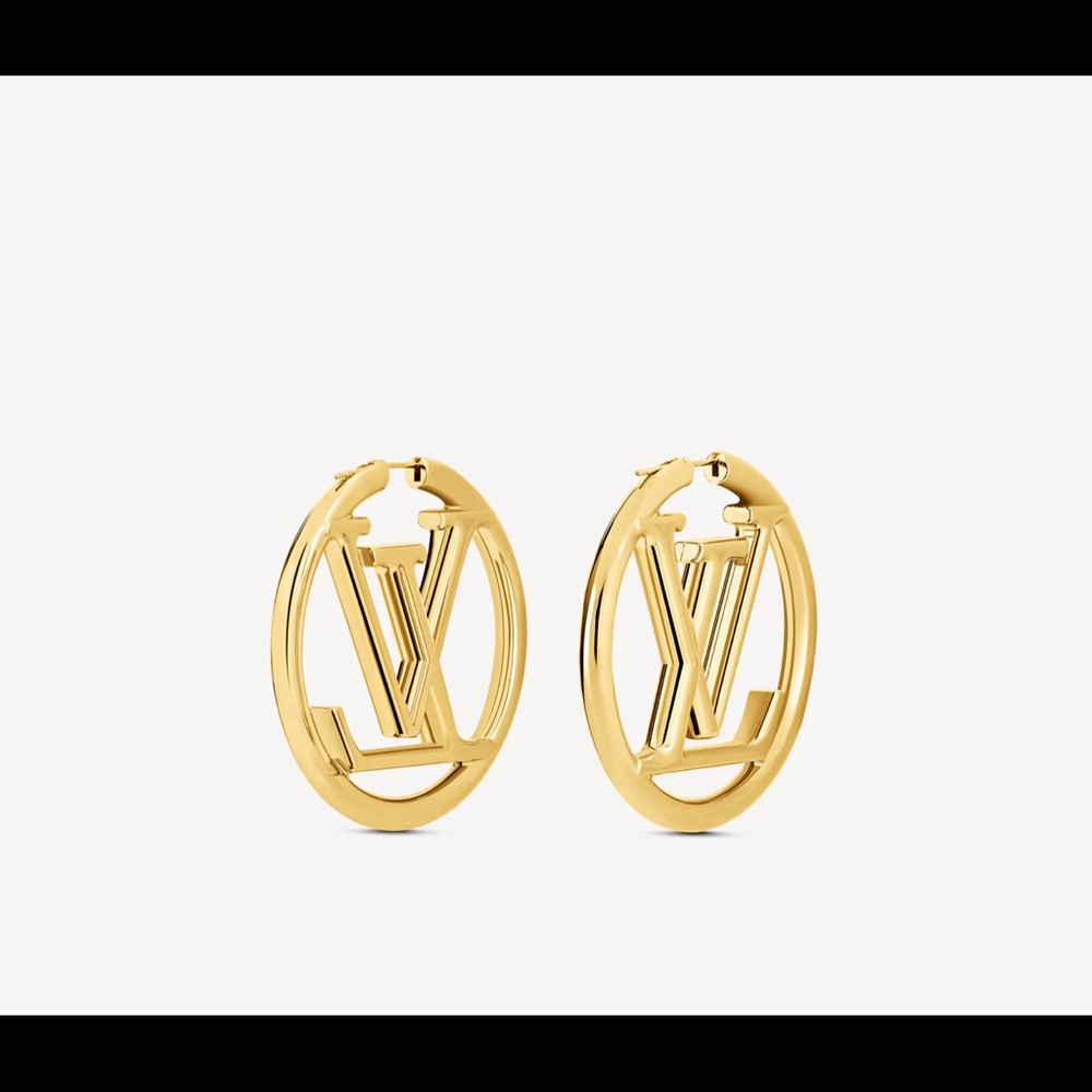 Louis Vuitton Louise Gold Hoops
